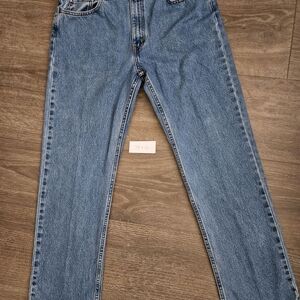 Men's Straight Leg Denim Jeans in Light Blue, Sz 35x32